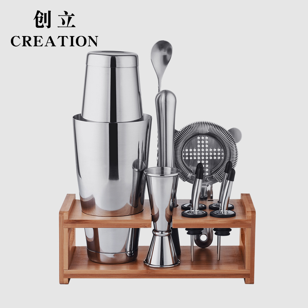 New 800ml Stainless Steel Cocktail Shaker mixing tool set 餐饮具 调酒器 原图主图