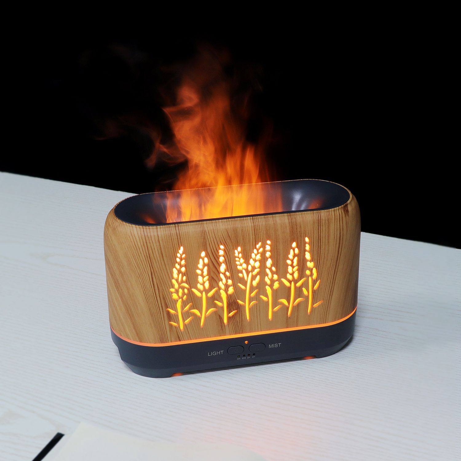 New hollow wheat ear flame humidifier aromatherapy machine
