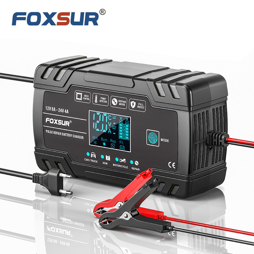 English Battery charger 12V 24V repair type charge电瓶充电器