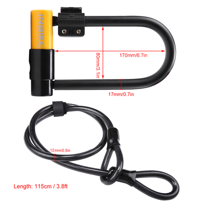 With Key U Lock AntiTheft bike Locks MTB Bicycle自行车防盗锁