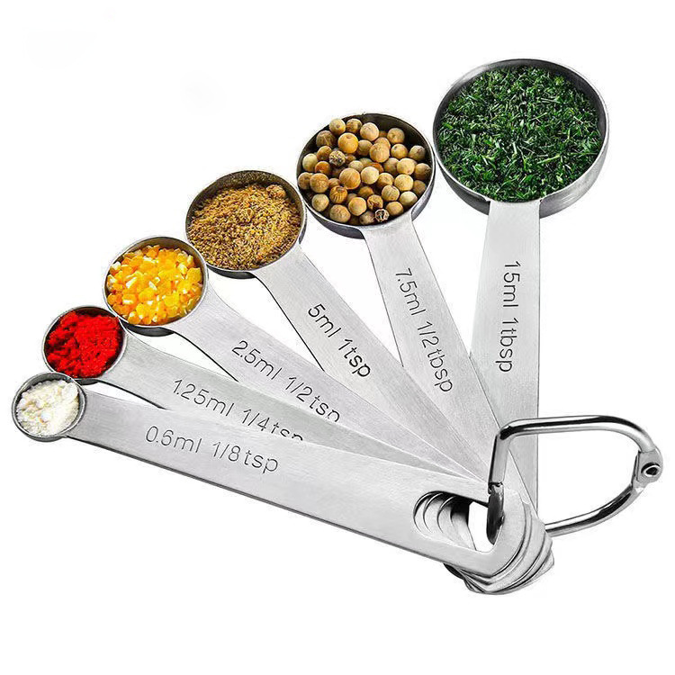 New Kitchen scale set 6pcs stainless steel measuring spoon