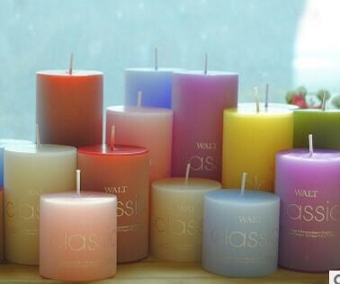 New 12pcs lavender scented pillar candle wax candles 5*10cm