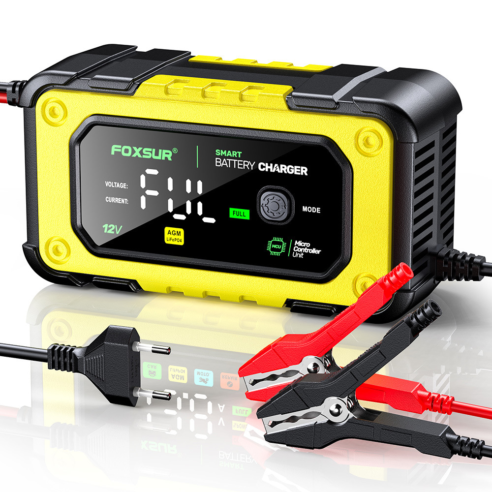 English 12V 7A intelligent charger 4Ah-140Ah汽车彩屏充电器