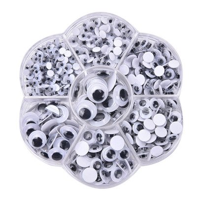 700pcs Round Self-Adhesive Wiggly Google Eyes Plastic Cartoo