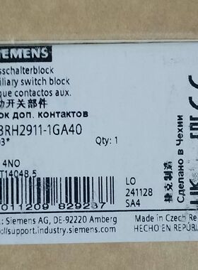3RH2911-1GA40辅助开关