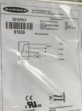 邦纳BANNER光电传感器QS18VP6LP 型号6