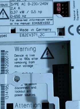 伦茨变频器E82EV371_2C