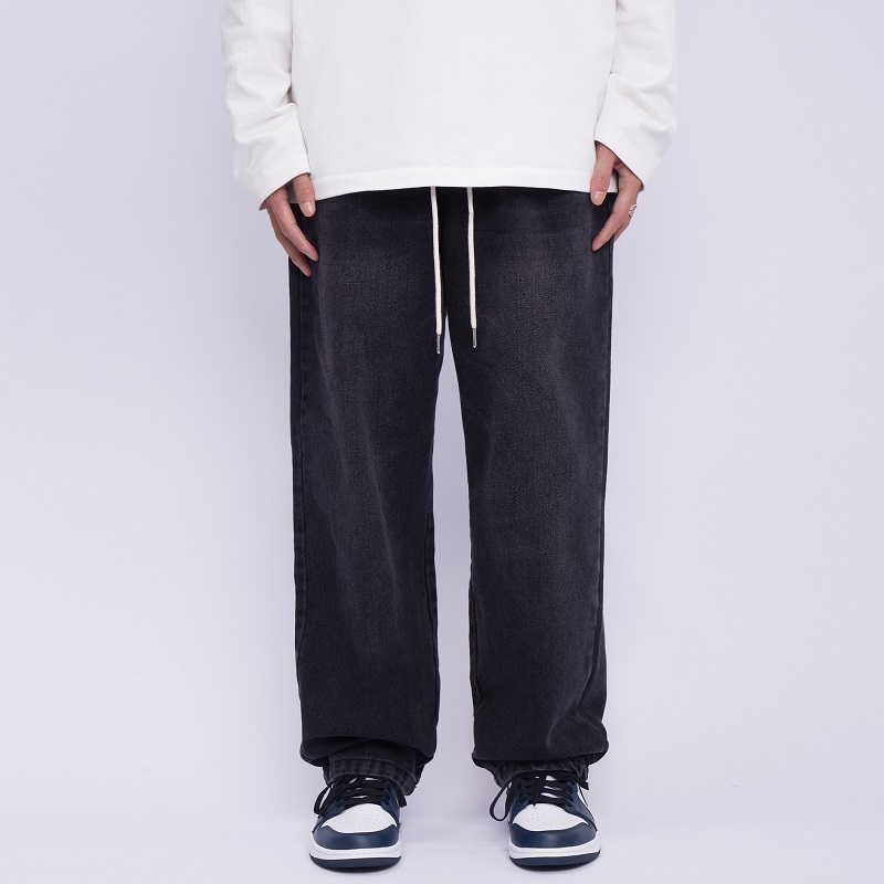 NOBURGER美式水洗直筒牛仔裤