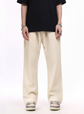 NO BURGER 春夏微喇西裤宽松大码轻薄透气休闲裤垂感柔顺显瘦长裤