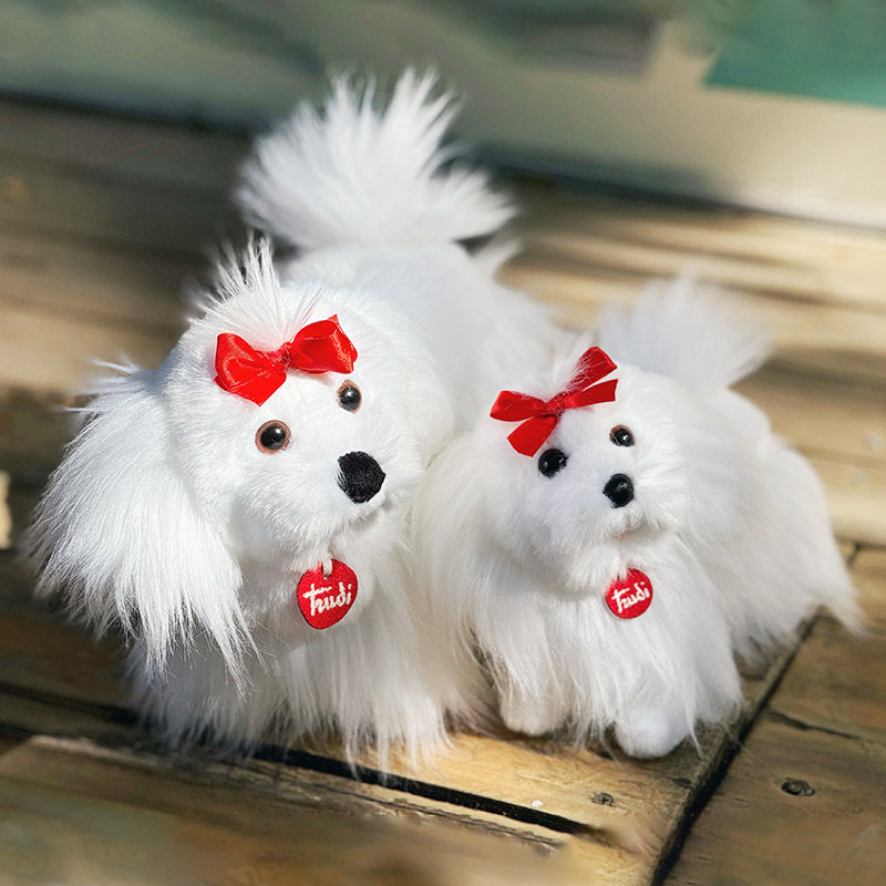 意大利trudi马耳他犬露露狗公仔狗狗毛绒玩具玩偶生日礼物送女友