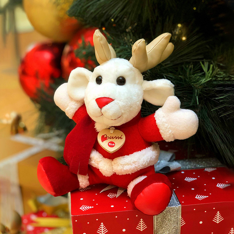 意大利trudi圣诞驯鹿公仔可爱毛绒玩具玩偶圣诞礼物儿童生日娃娃