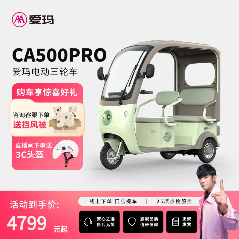 【河南河北山东安徽门店自提】爱玛乐淘CA500pro带棚电动三轮车