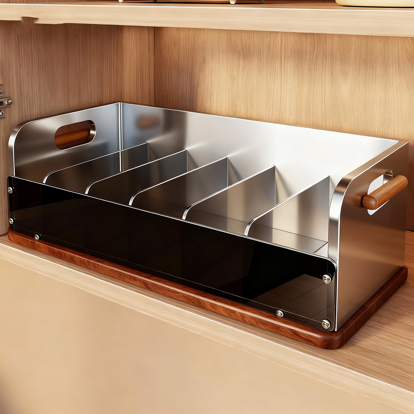 调料袋分隔收纳架台面香料整理盒