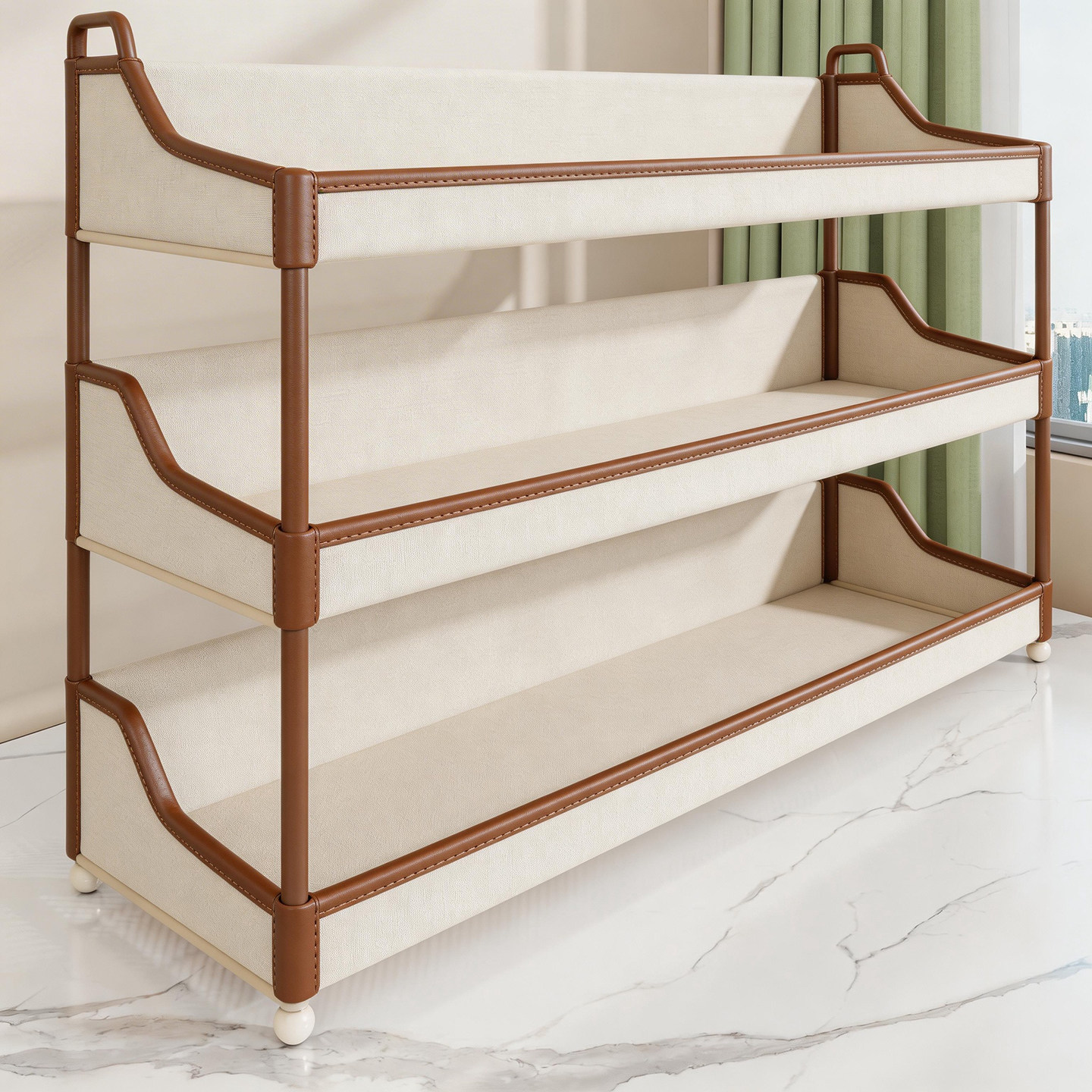 丝带收纳架花束彩带蛋糕缎带架桌面多层置物架织带卷抽展示放置架