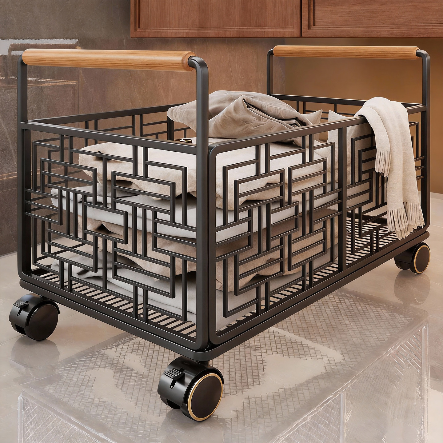 浴室柜下脏衣服收纳筐家用大容量洗衣篮卫生间可移动衣物整理筐子,收纳整理,脏衣篮,淘宝优惠券,粉丝福利购,淘宝优惠卷