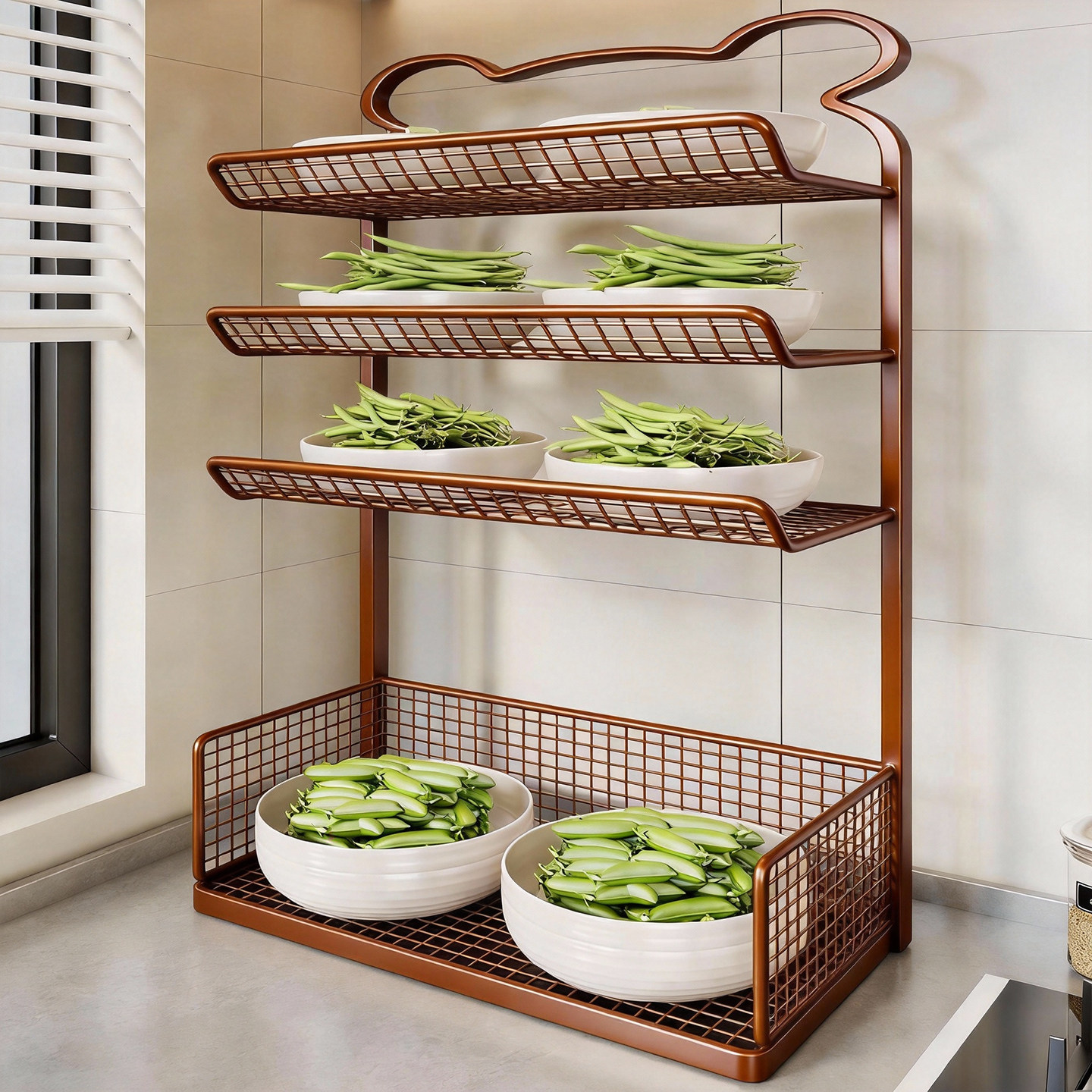 厨房高颜值备菜置物架家用台面多层碗碟盘果蔬放置架多功能放菜架,厨房/烹饪用具,配菜/备菜盘,淘宝优惠券,粉丝福利购,淘宝优惠卷