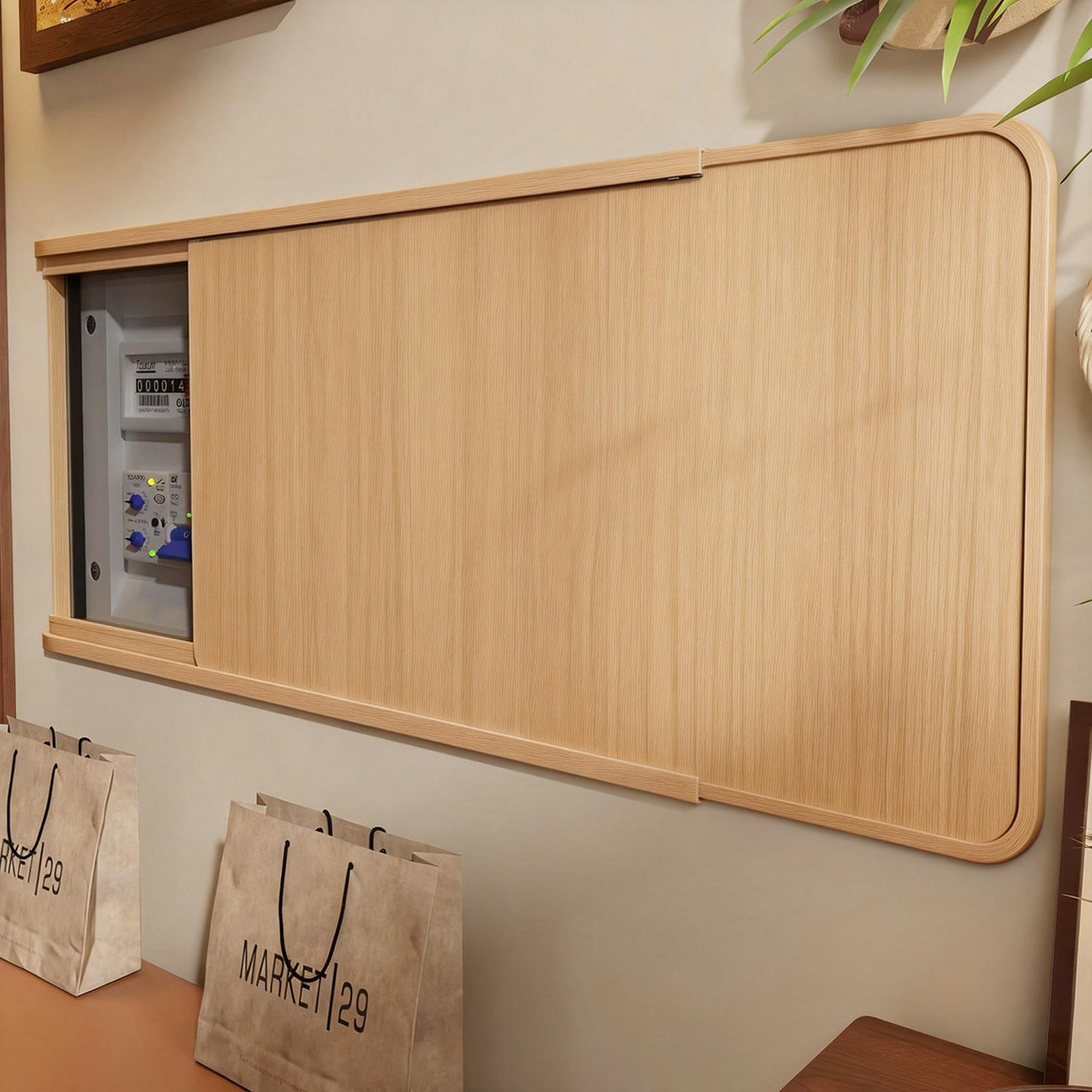 电表箱遮挡盖板玄关电闸多媒体网线盒弱电箱超薄可推拉简约装饰画,家居饰品,电表箱装饰画,淘宝优惠券,粉丝福利购,淘宝优惠卷