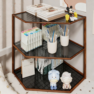 床头床角置物架书桌台面分层收纳架寝室上铺多层书架转角整理神器
