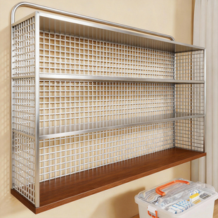 药品收纳架家用急救药物储物架墙面壁挂式医药箱免打孔药物整理架