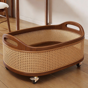 实木书包置物架可移动书本收纳箱落地带轮储物小推车教室用装书箱