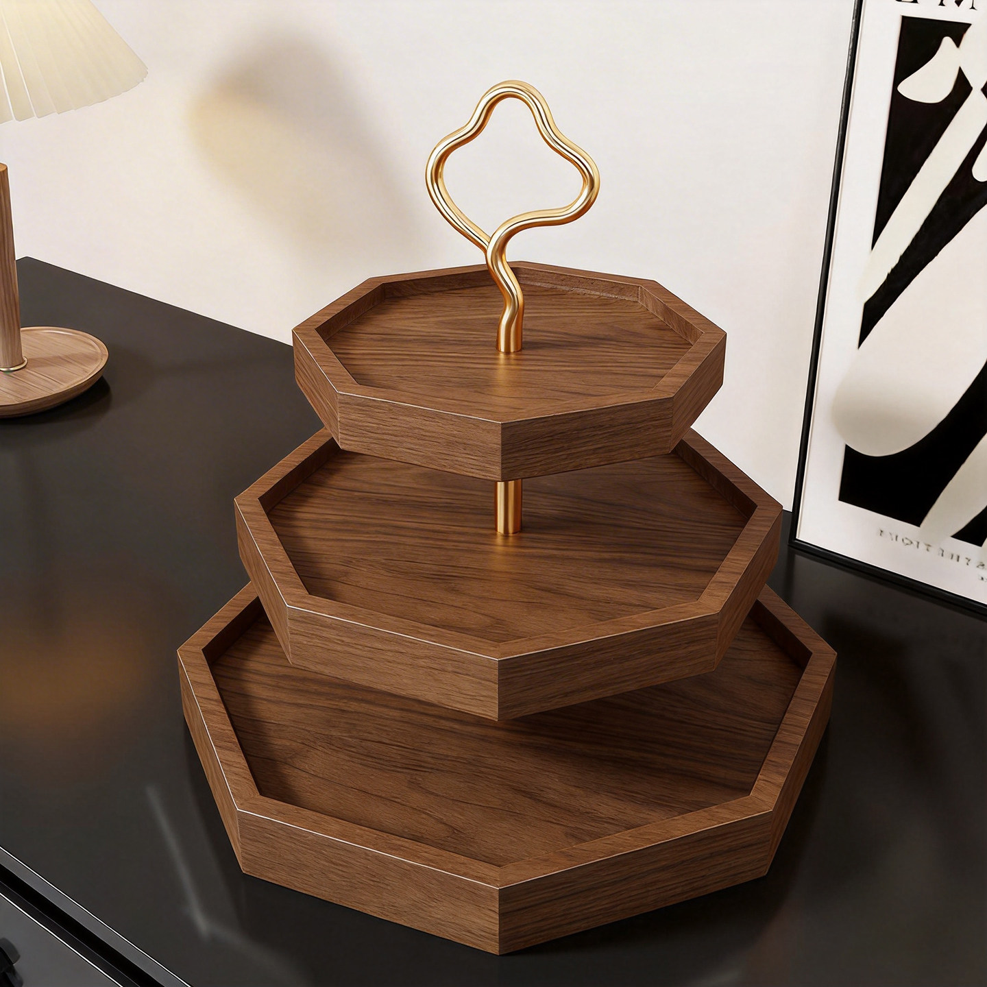 桌面高颜值水果盘客厅茶几瓜果干果收纳摆放架餐桌糖果零食点心盘