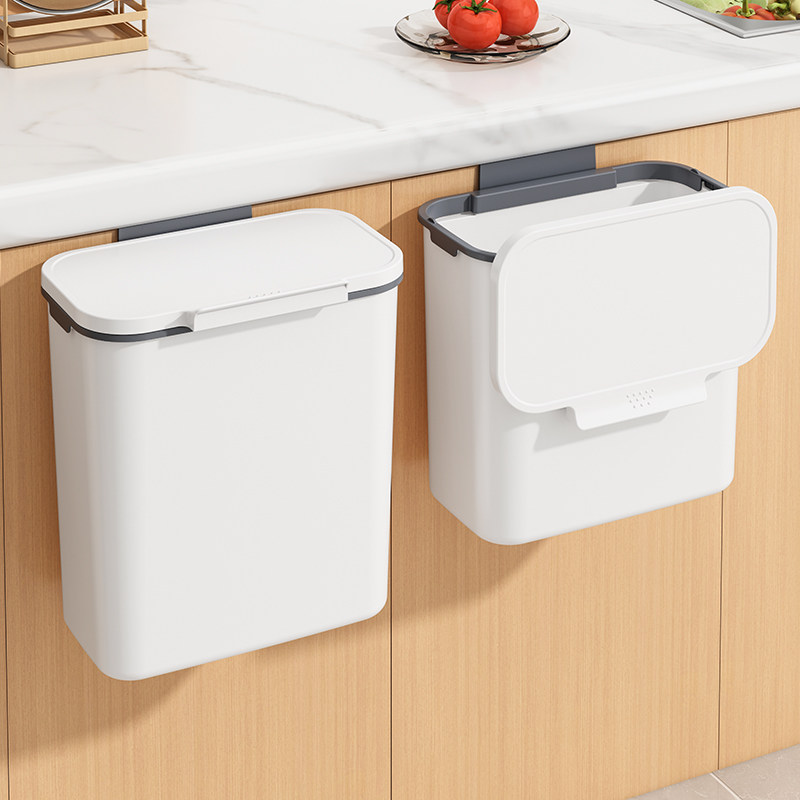 悬挂式垃圾筒桌面碎纸收纳篓厨房多功能大容量垃圾篓带盖壁挂纸篓,住宅家具,垃圾筒,淘宝优惠券,粉丝福利购,淘宝优惠卷