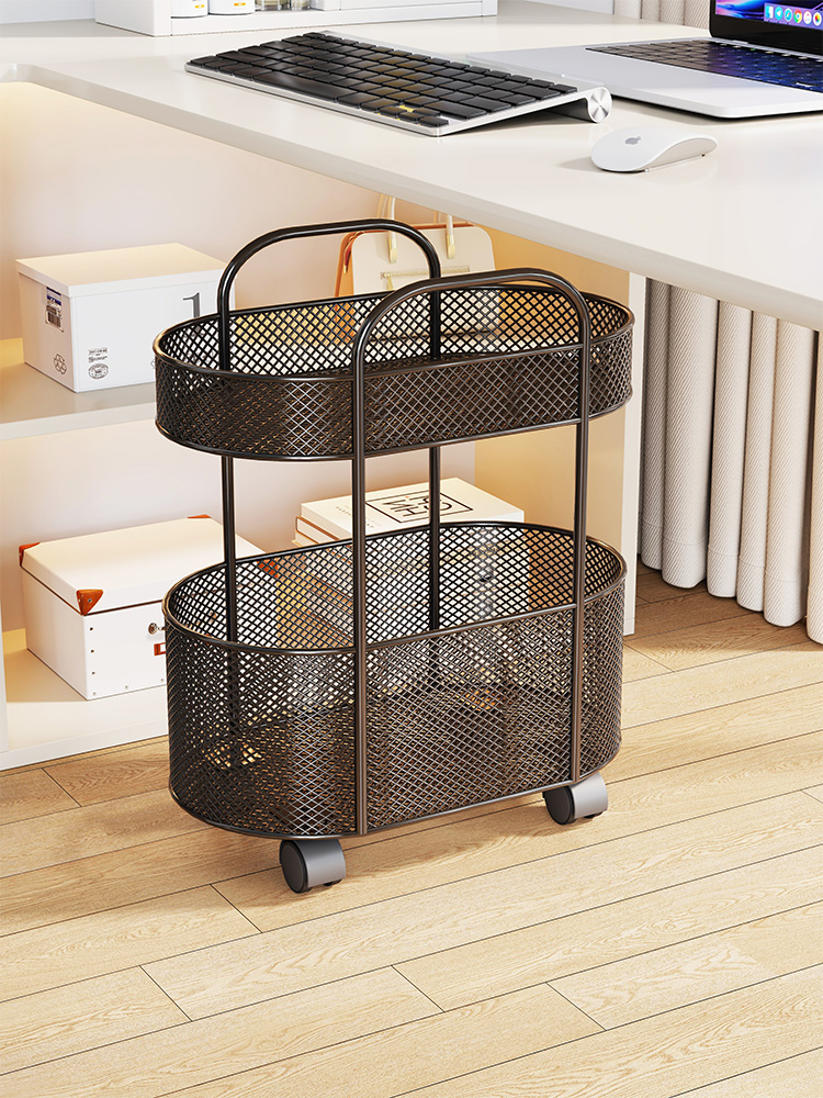 多功能书架新款客厅沙发边几卧室床头桌置物架小推车简易茶桌带轮