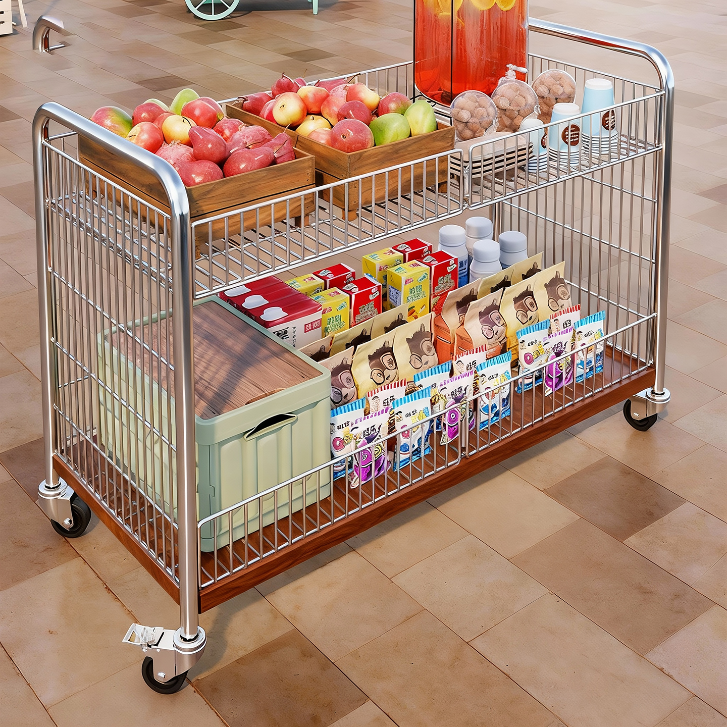 摆摊可折叠小推车夜市地摊