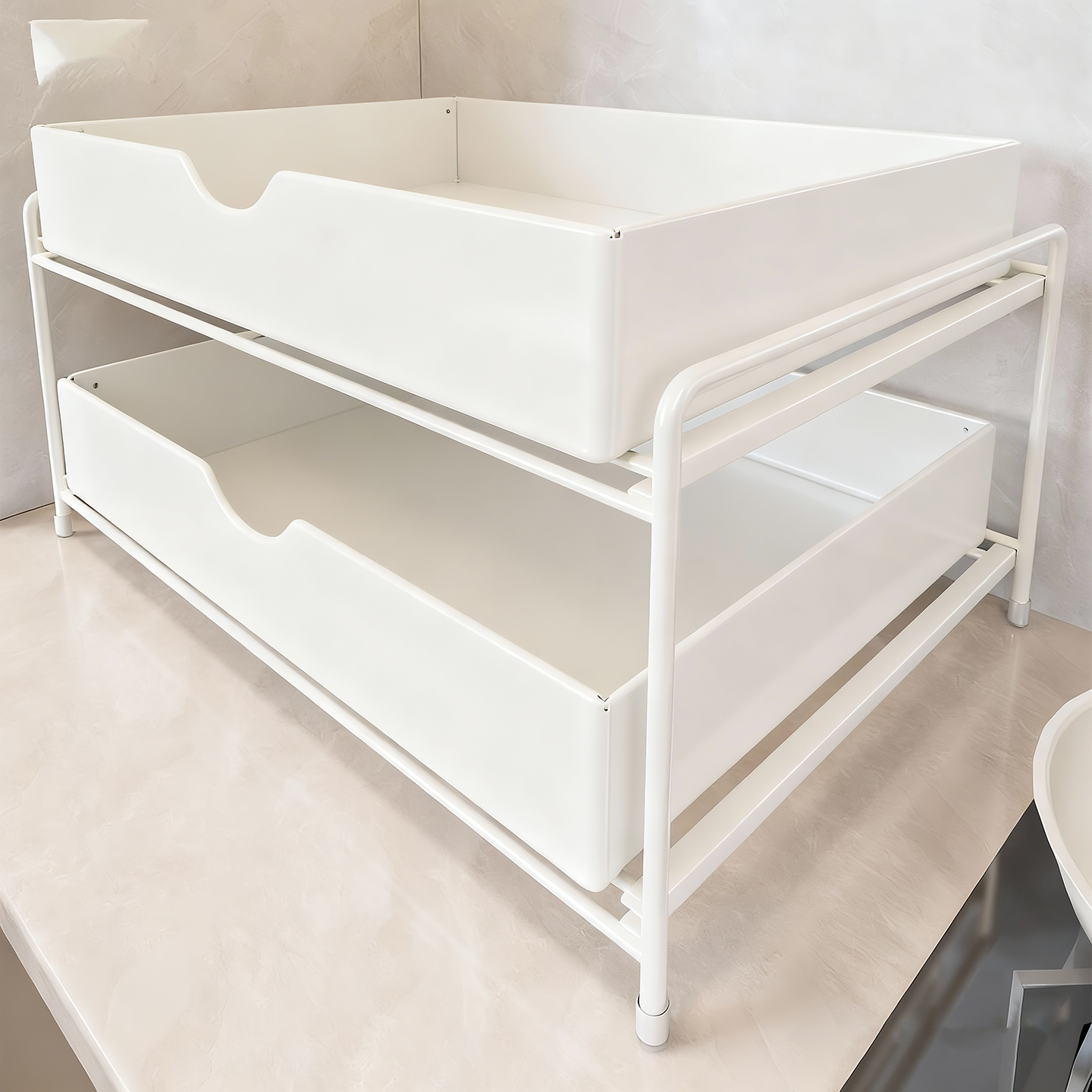 厨房抽拉橱柜拉篮调料碗碟置物架