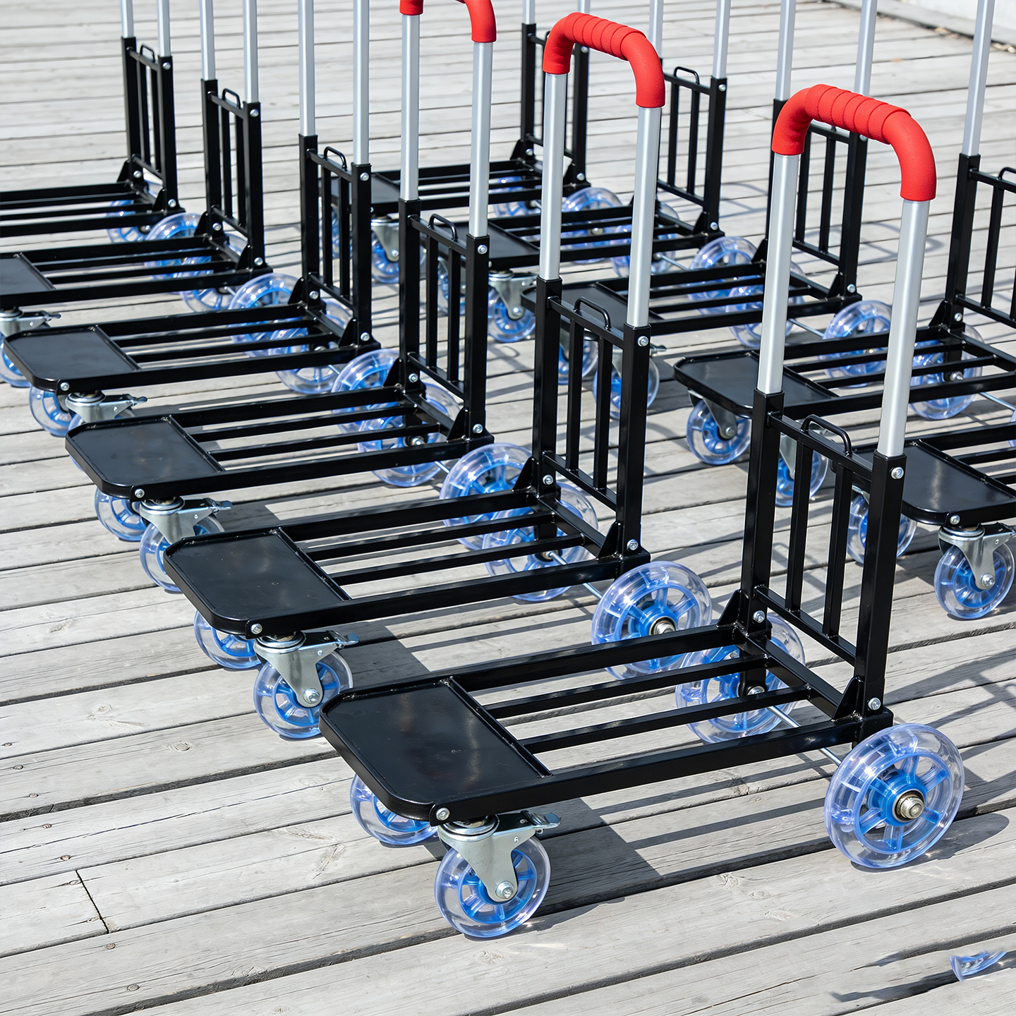 折叠手推车仓库货物搬运车静音轮平板拉车拉货四轮小推车拉货拖车,收纳整理,便携购物车,淘宝优惠券,粉丝福利购,淘宝优惠卷