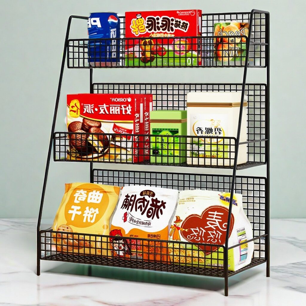 家用置物架厨房台面多层调味品收纳架多功能蔬果放置架佐料储物架