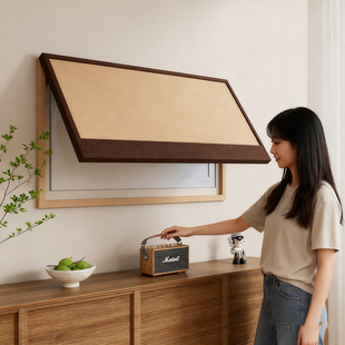 电表箱装饰画客厅免打孔遮挡多媒体电闸盒多功能照片展示毛毡板子