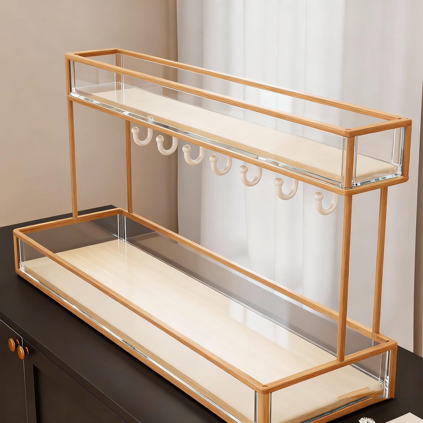 玄关钥匙收纳置物架台面首饰架