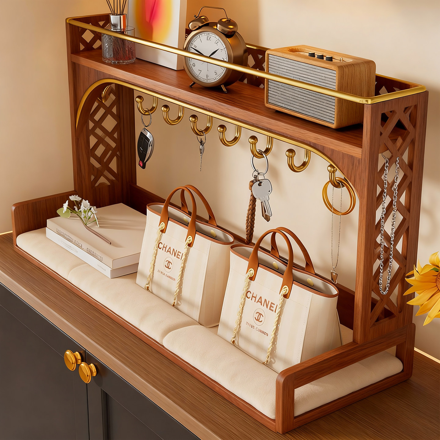 玄关钥匙架家用入户门口桌面首饰手表收纳挂架客厅杂物储物整理盒,家居饰品,装饰摆件,淘宝优惠券,粉丝福利购,淘宝优惠卷