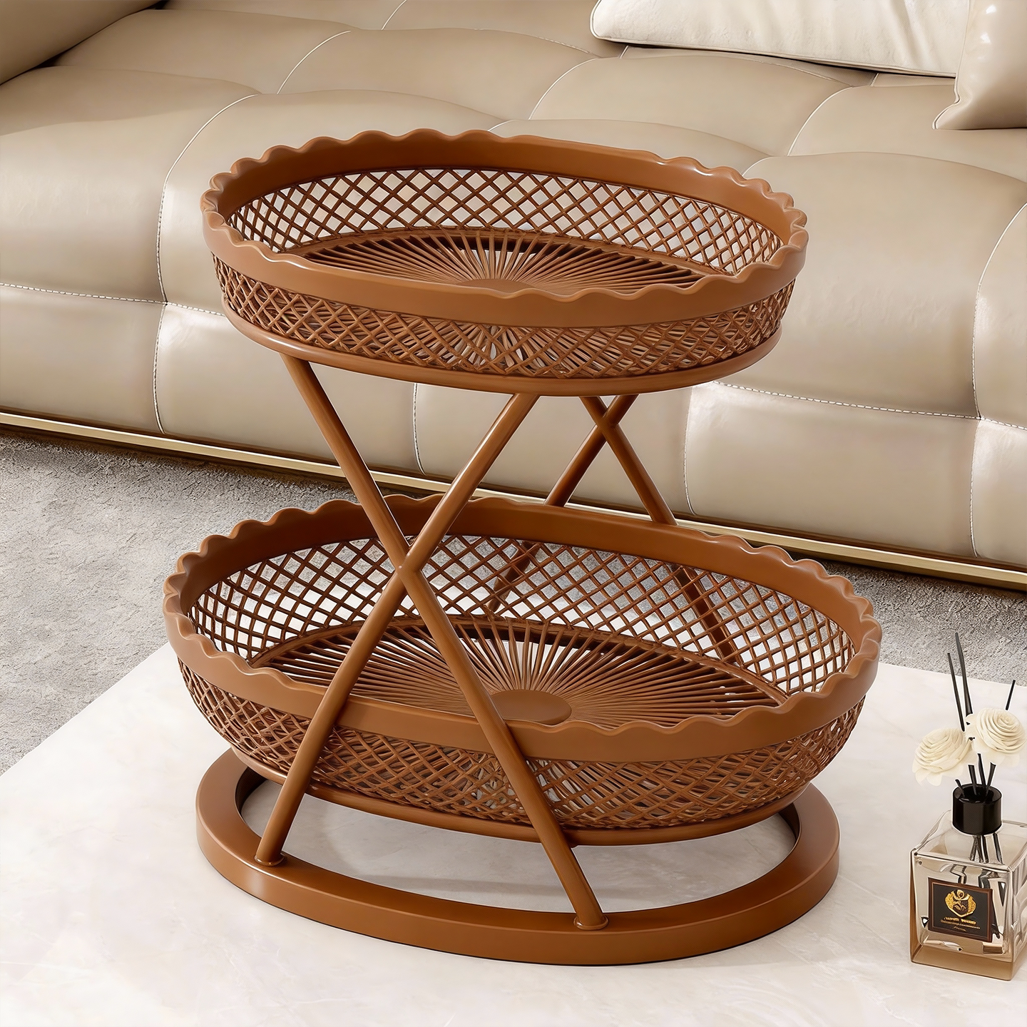 客厅水果置物架茶几桌面多层零食干果收纳架多功能糖果点心放置架