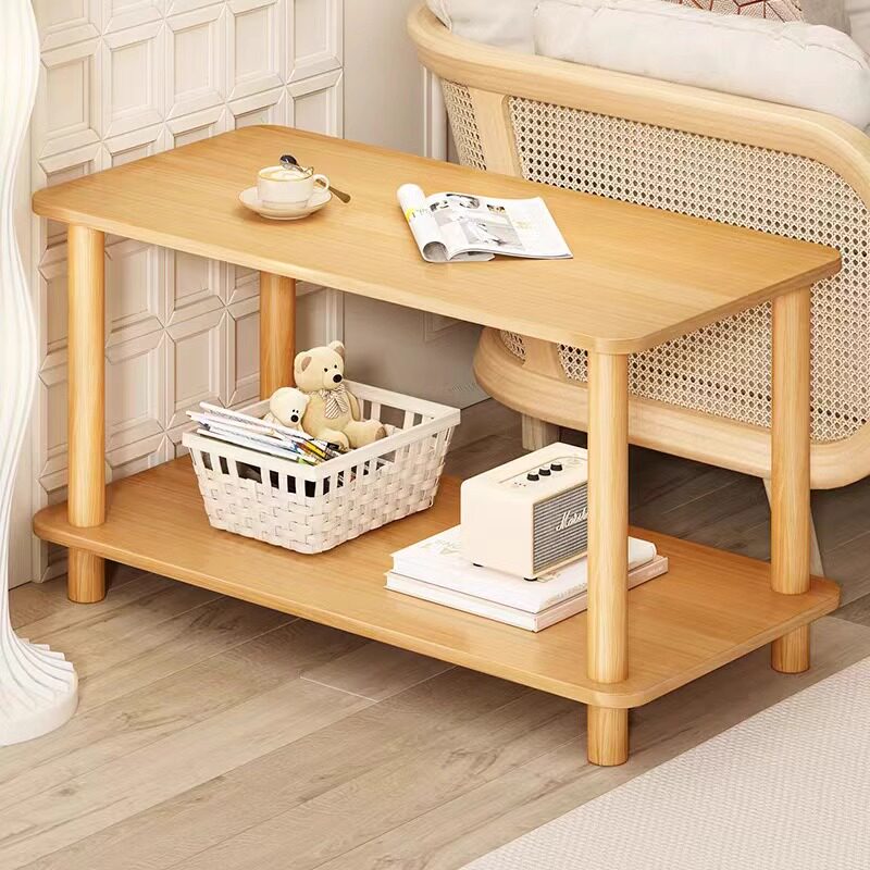 阳台休闲小桌子饼干边几新款热销小木桌双层省空间神器精致小茶几