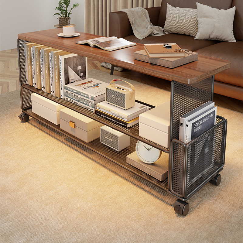 移动沙发边几带轮小推车置物架客厅落地小茶几卧室床头简约收纳层