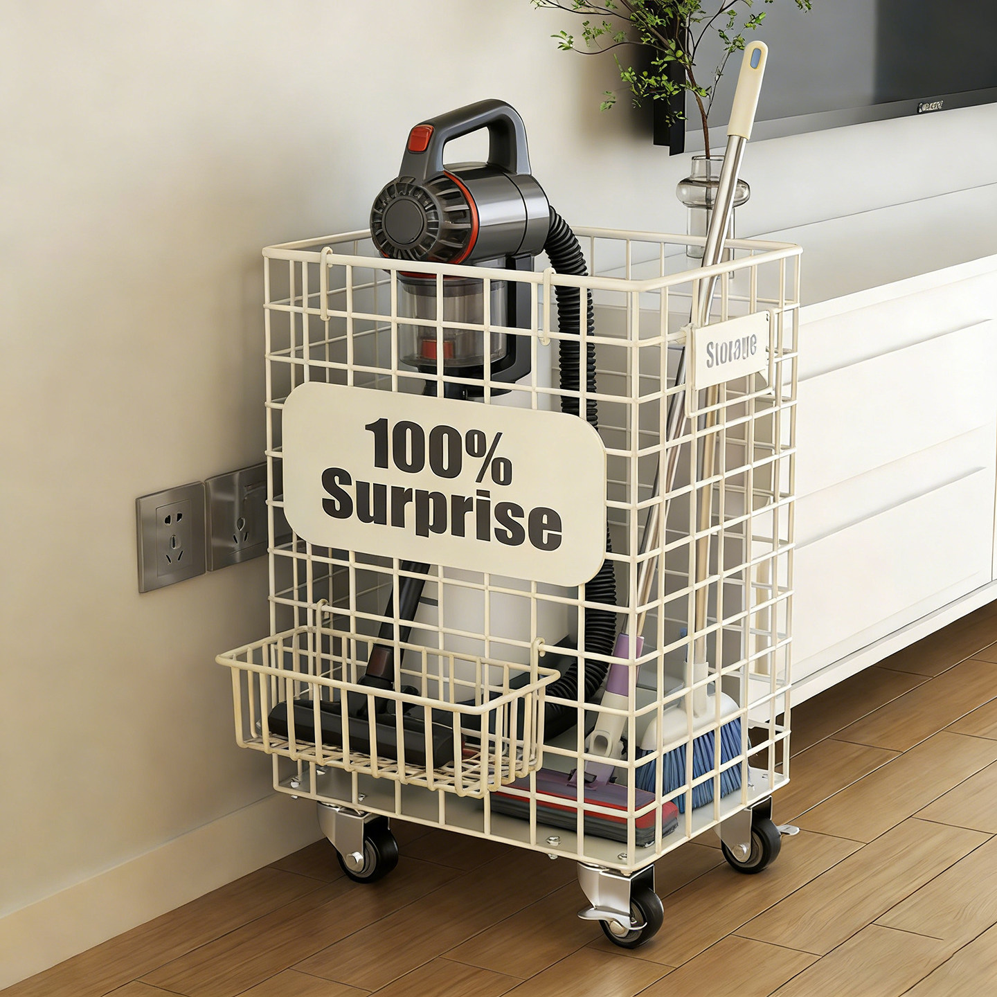 卫生间落地置物架浴室夹缝扫把拖把收纳篮洗手间吸尘机储物推车,家庭/个人清洁工具,浴室角架/置物架,淘宝优惠券,粉丝福利购,淘宝优惠卷