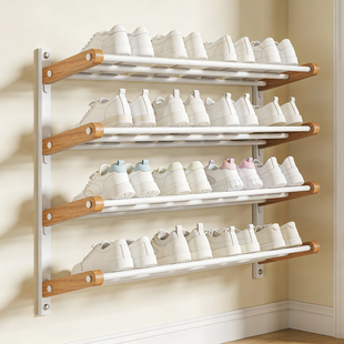 家用壁挂式鞋架倾斜式鞋子收纳架客厅节省空间神器多层鞋子置物架