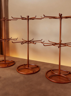 桌面可旋转饰品收纳架桌面首饰展示架多功能项链手链置物架储物盒