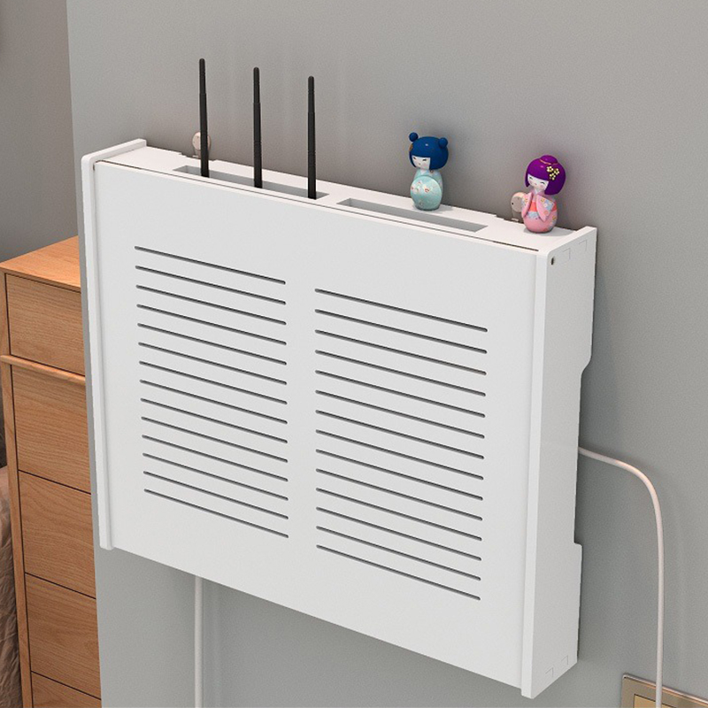 多媒体遮挡箱壁挂式路由器光猫收纳盒家用电表箱遮挡板免打孔理线