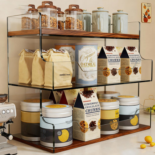 桌面置物架餐边柜台面分层收纳架