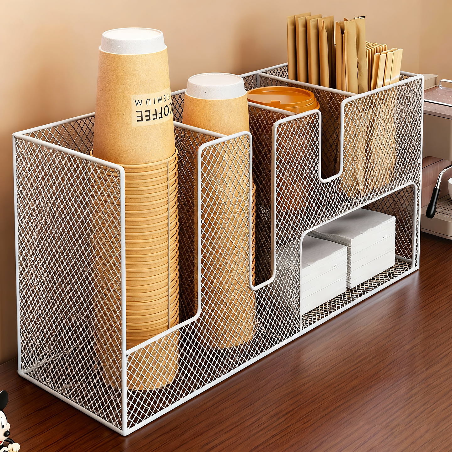 桌面一次性杯子置物架