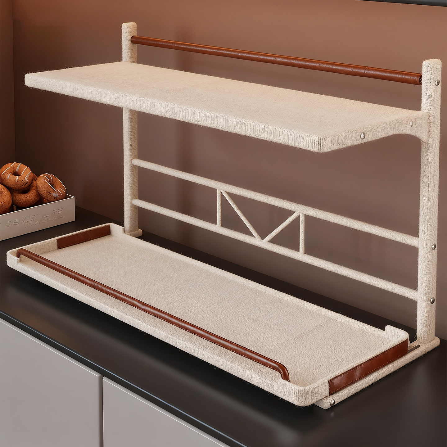 微波炉置物架锅具杯具碗盘收纳