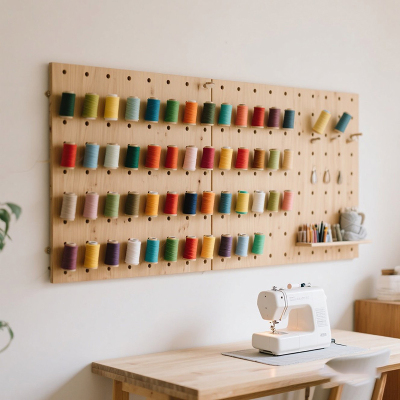 洞洞板缝纫机线架可定制墙上