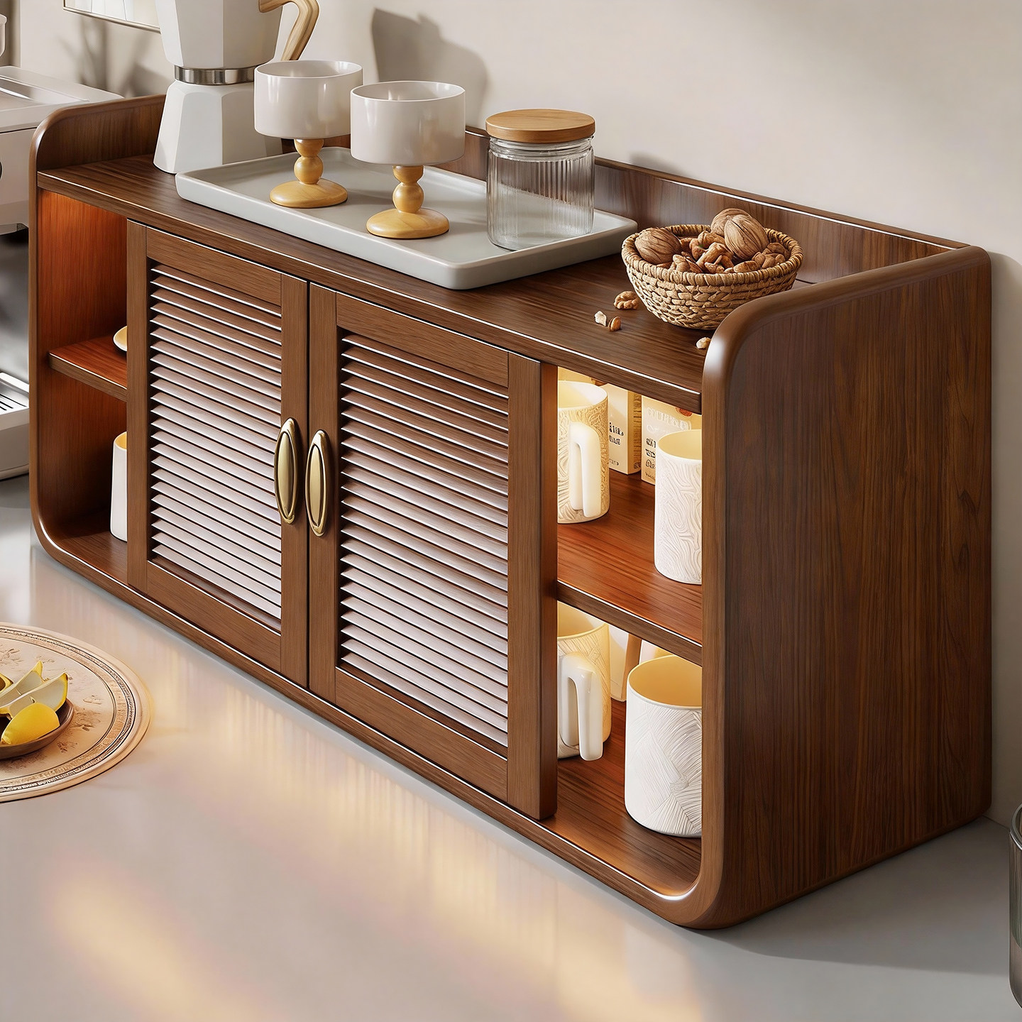 桌面中古风杯子置物架餐边柜多层防尘马克杯茶杯收纳架茶包放置架,家庭/个人清洁工具,杯架,淘宝优惠券,粉丝福利购,淘宝优惠卷