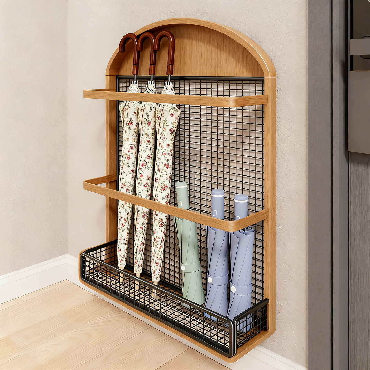 雨伞收纳架壁挂式伞架置物架