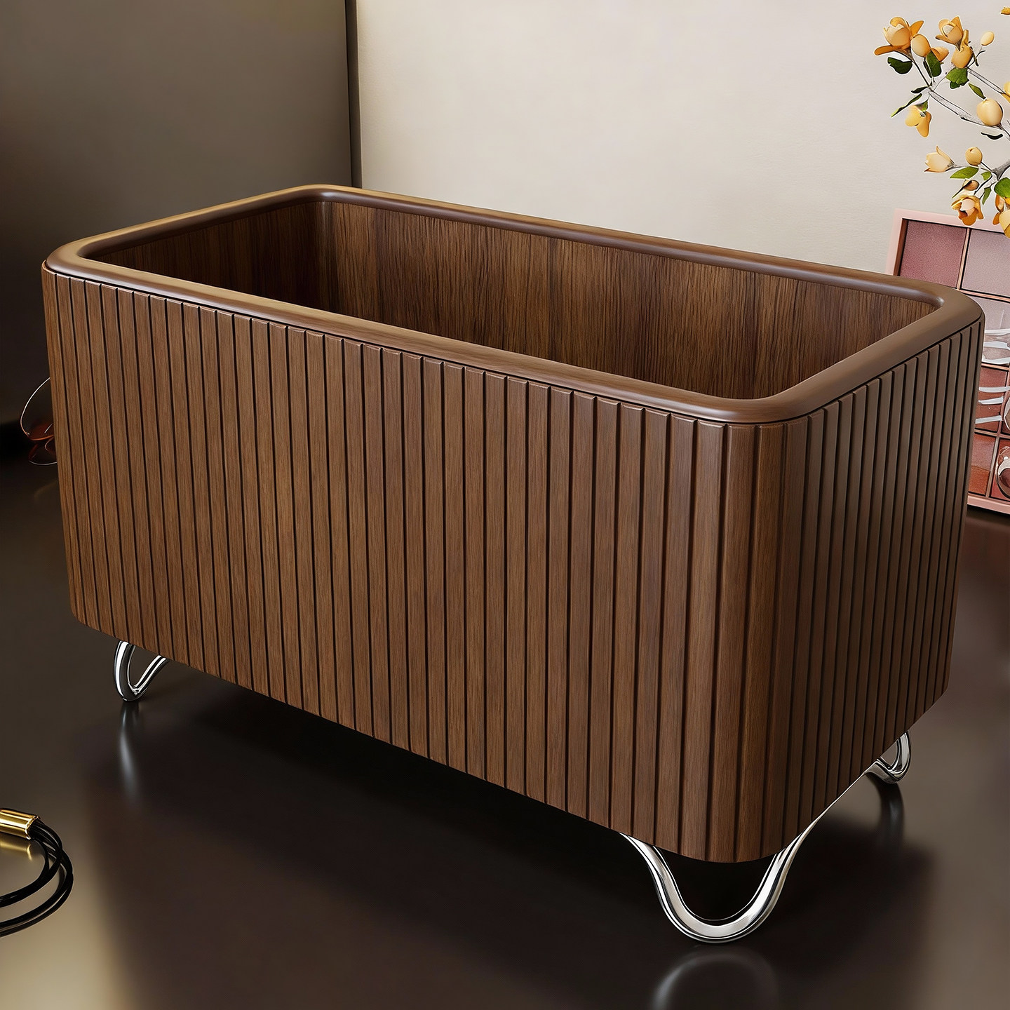 家用梳妆面膜收纳盒实木化妆工具储物盒桌面化妆品护肤品放置盒子,收纳整理,镜柜收纳盒,淘宝优惠券,粉丝福利购,淘宝优惠卷