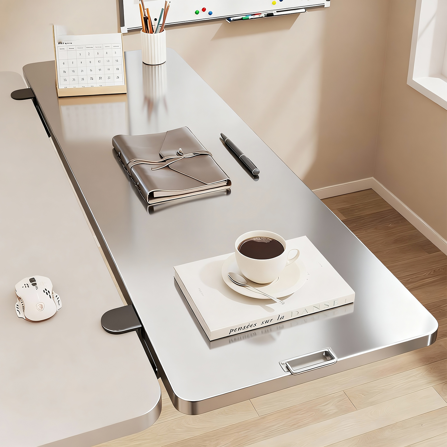 桌面延长板工位免打孔手臂肘托支架可折叠鼠标键盘托架桌子延伸板