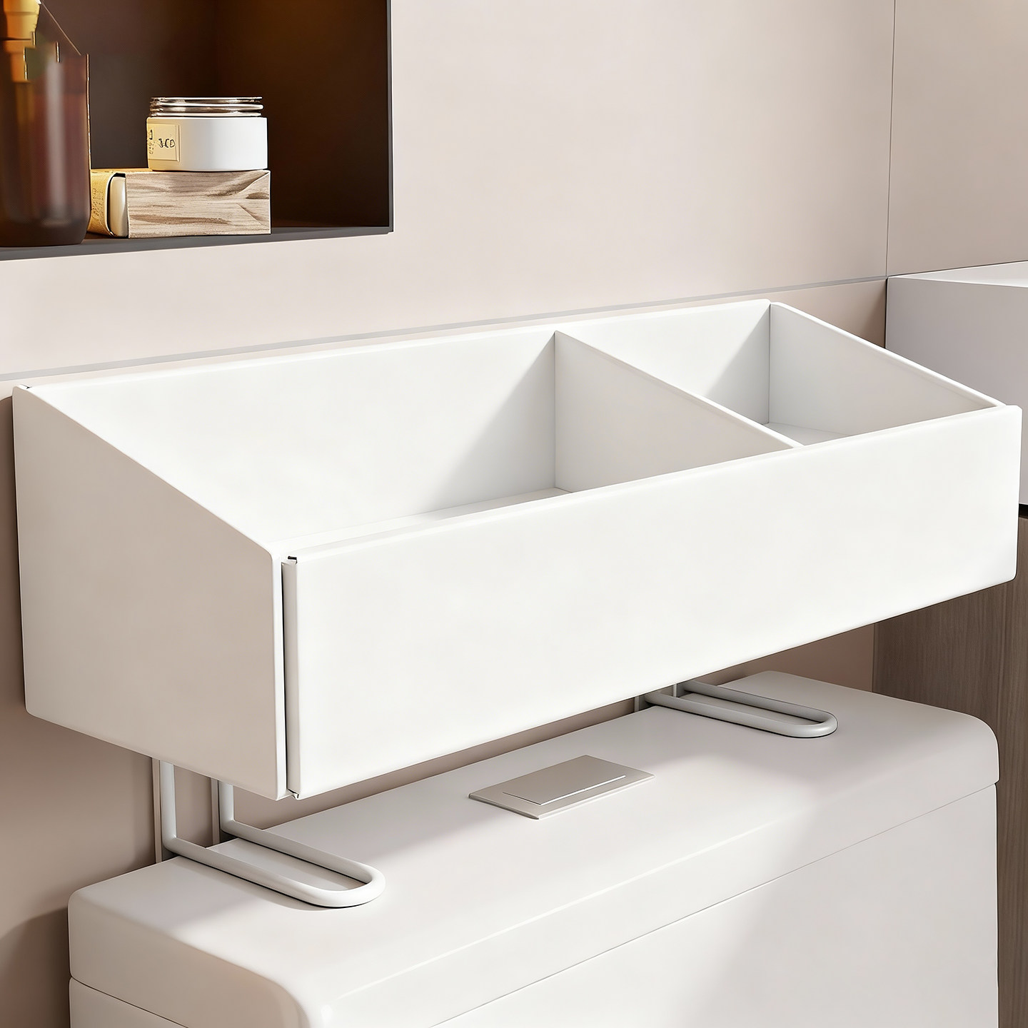 马桶上方置物架卫生间座便器免打孔纸巾架多功能分格湿巾香薰架子,家庭/个人清洁工具,马桶置物架,淘宝优惠券,粉丝福利购,淘宝优惠卷